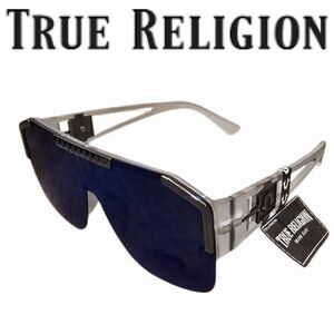 True Religion Flat Front Blue Mirrored Sunglasses